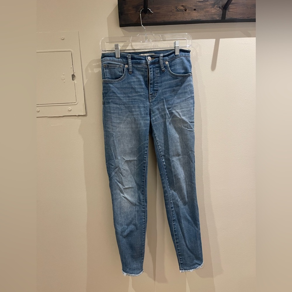 Madewell 10” high rise skinny jeans, size 26